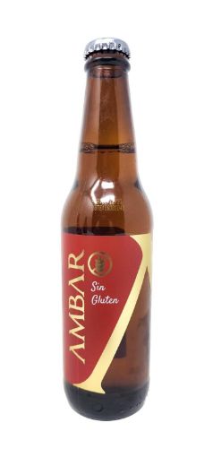 Imagen de CERVEZA AMBAR SIN GLÚTEN BOTELLA  350 ml 