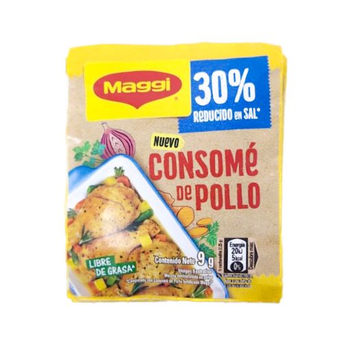 Imagen de CONSOMÉ MAGGI DE POLLO REDUCIDO EN SAL 4 UND 36 G