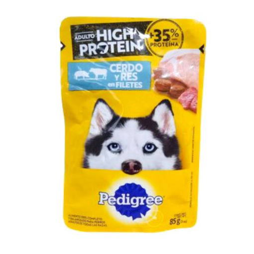 Imagen de ALIMENTO HÚMEDO PEDIGREE CERDO & RES FILETES PARA PERRO ADULTO 85 G