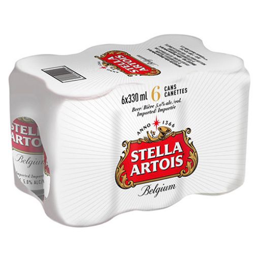 Imagen de CERVEZA STELLA ARTOIS LATA 6 UND 1980 ML