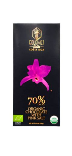 Imagen de CHOCOLATE GOURMET FIELDS ORGANICO SAL ROSADA 70% CACAO 70 G