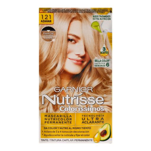 Imagen de TINTE PARA CABELLO GARNIER NUTRISSE AZAHAR # 121 1.00 UND