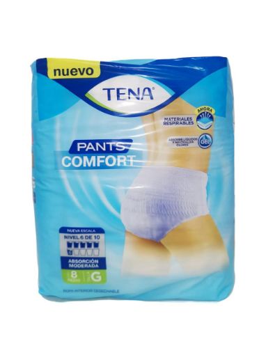 Imagen de PAÑAL TENA SLIP COMFORT GRANDE ABSOCIÓN ABUNDANTE 8 und 