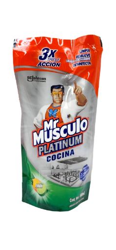 Imagen de LIMPIADOR MR MUSCULO PLATINUM COCINA AROMA LIMON DOYPACK 500 ML