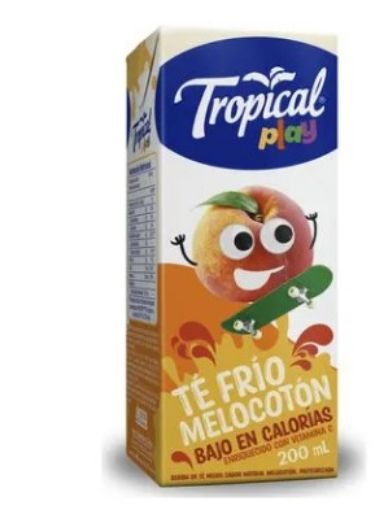 Imagen de JUGO TROPICAL PLAY TÉ FRÍO MELOCOTÓN TETRA PACK 200 ML