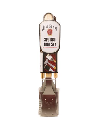 Imagen de UTENSILIOS JIM BEAN  PARA PARRILLA JIM BEAM BBQ TOOL SET 3 UND 