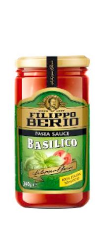 Imagen de SALSA FILIPPO BERIO DE TOMATE CON ALBAHACA 340 G