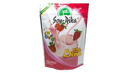 Imagen de BEBIDA SOY-RIKA DE SOYA SABOR FRESA EN POLVO 400 G