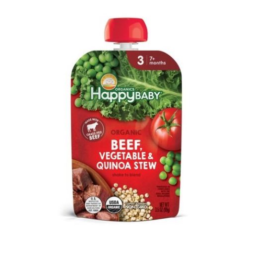 Imagen de COLADO HAPPY BABY ORGÁNICO VEGETALES & POLLO FLEX UP  113 G