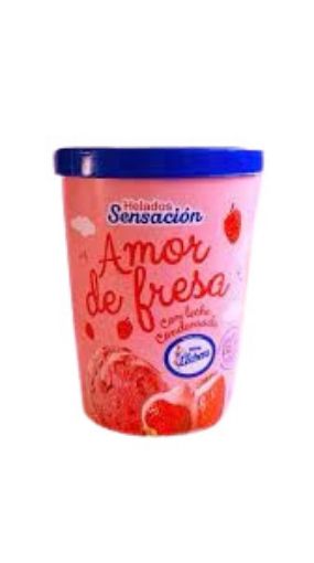 Imagen de HELADO SENSACIÓN AMOR DE FRESA CON LECHE CONDENSADA 500 G