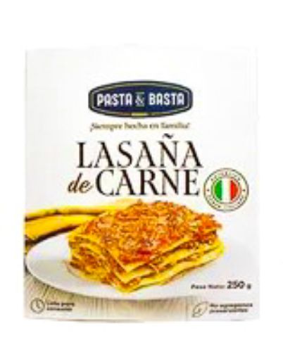 Imagen de LASAGNA PASTA Y BASTA CON CARNE 250.00 G
