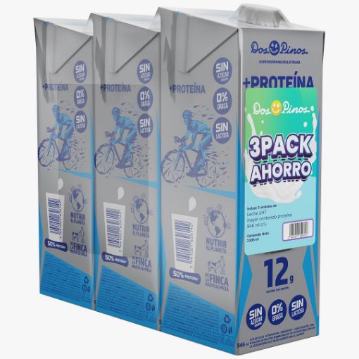 Imagen de OFERTA DOS PINOS 2838 ML - 3 UND LECHE DESLACTOSADA DESCREMADA + PROTEÍNA 50% 