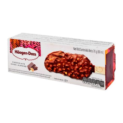 Imagen de PALETA DE HELADO HAAGEN DAZS CHOCOLATE & ALMENDRA 70 G