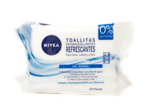 Imagen de TOALLITAS DESMAQUILLANTES  NIVEA PIEL NORMAL  25 UND