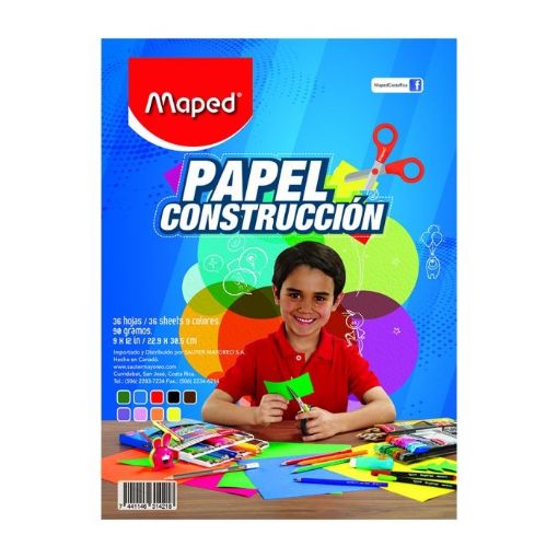 Imagen de PAPEL CONSTRUCCION MAPED COLORES 40 HOJAS 