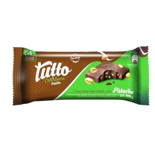 Imagen de CHOCOLATE TUTTO CHOCO LOVERS PISTACHO 190 g 