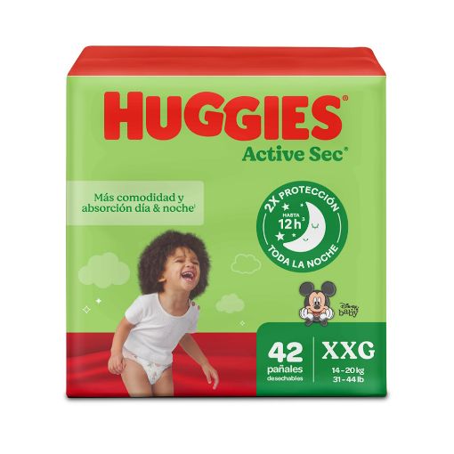 Imagen de PAÑAL HUGGIES ACTIVE SEC DESECHABLE TALLA XXG|5  42 und 