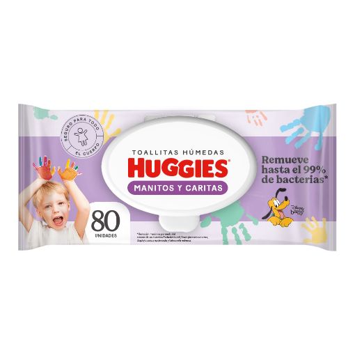 Imagen de TOALLITAS HÚMEDAS HUGGIES MANITOS & CARITA 80.00 UND