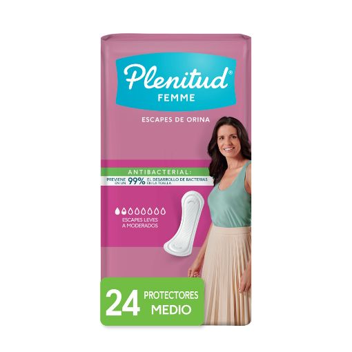 Imagen de PROTECTORES FEMENINOS PLENITUD FEMME MEDIO 24 und 