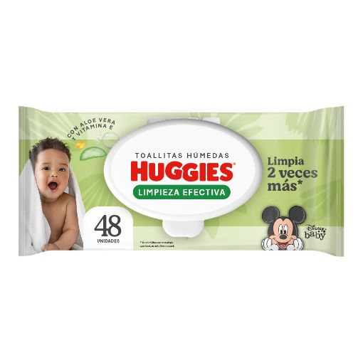 Imagen de TOALLAS HUMEDAS HUGGIES LIMPIEZA EFECTIVA 48 UND