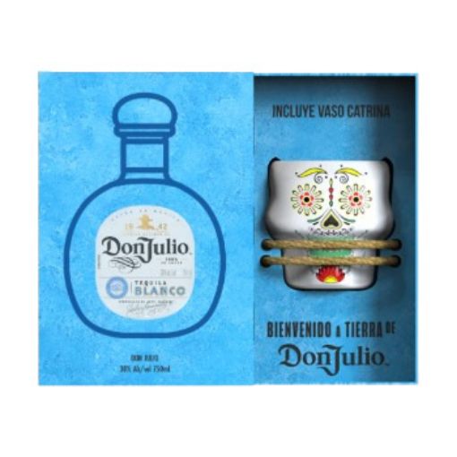 Imagen de TEQUILA DON JULIO BLANCO 750 ML + CATRINA 