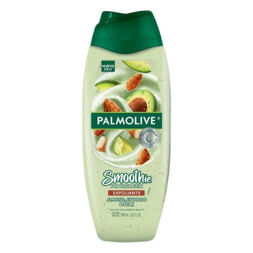 Imagen de JABÓN LÍQUIDO CORPORAL PALMOLIVE EXFOLIANTE ALMENDRA AGUACATE & LECHE 390.00 ML