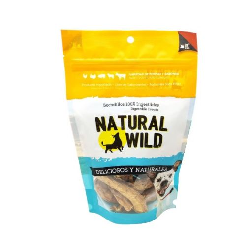 Imagen de SNACK PARA PERRO NATURAL WILD CUELLOS DE POLLO 100.00 G