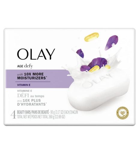 Imagen de JABON DE TOCADOR OLAY AGE DEFY CON VITAMINA E 4 UND 360.00 G