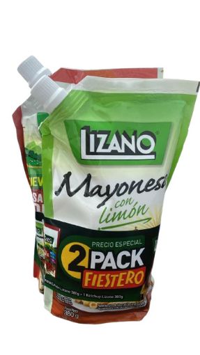 Imagen de OFERTA LIZANO  2 UND DOYPACK - MAYONESA CON LIMÓN 380 G + SALSA DE TOMATE 380 G  