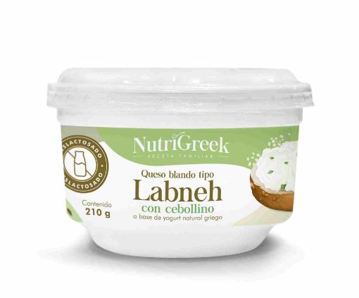 Imagen de QUESO BLANDO NUTRI GREEK TIPO LABNEH CON CEBOLLINO 210.00 G