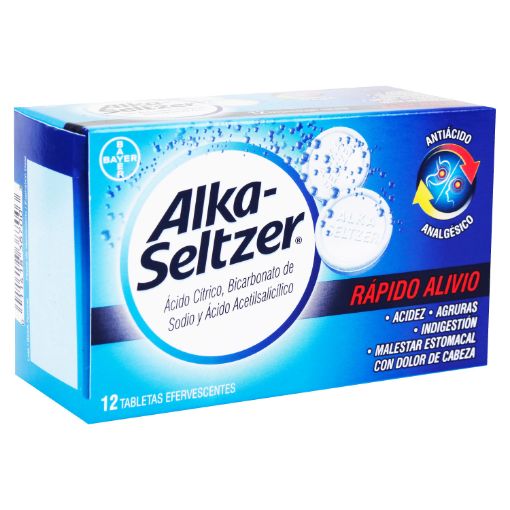 Imagen de ANTIÁCIDO BAYER  ALKA SELTZER EFERVESCENTE CAJA 12 UND