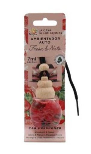 Imagen de AROMATIZANTE LA CASA DE LOS AROMAS  AUTO FRESA & NATA 7.00 ML
