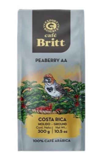 Imagen de CAFÉ BRITT PEABERRY AA MOLIDO 300.00 G
