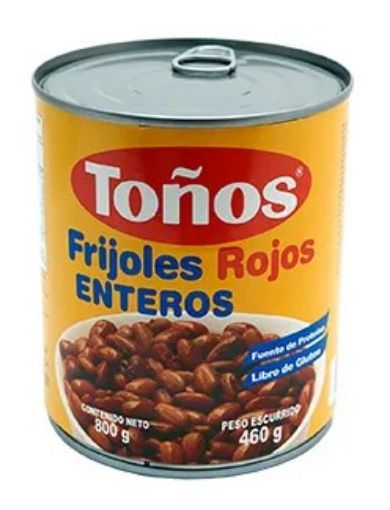 Imagen de FRIJOL TONOS ROJO ENTERO LATA 460.00 G