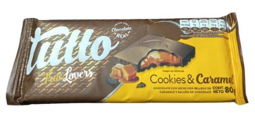 Imagen de CHOCOLATE TUTTO TRUE LOVERS COOKIES&CARAMEL EN BARRA 80.00 G