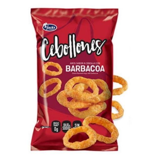 Imagen de ARITOS DE CEBOLLA JACK'S CEBOLLONES SABOR BARBACOA 100.00 G