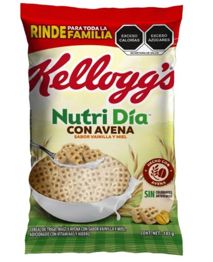 Imagen de CEREAL KELLOGGS NUTRI DÍA CON AVENA VAINILLA Y MIEL BOLSA 185.00 G