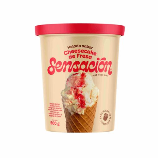 Imagen de HELADO SENSACIÓN CHESSECAKE FRESA 500.00 G