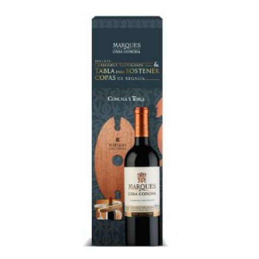 Imagen de OFERTA VINO TINTO MARQUES DE CASA CONCHA CABERNET SAUVIGNON 750 ML + TABLA COPAS 