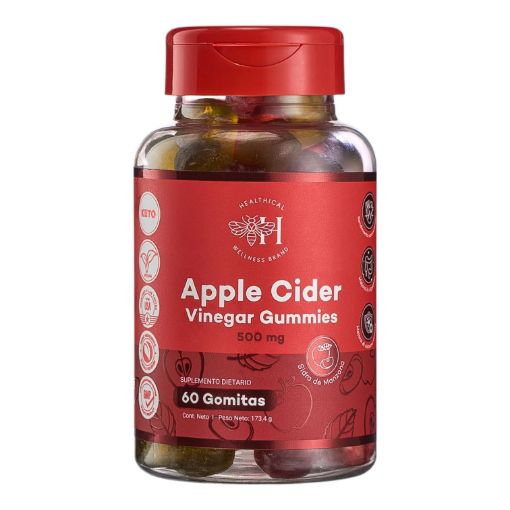 Imagen de GOMITAS HEALTHICAL VINAGRE DE MANZANA 60 UND 173.4 G