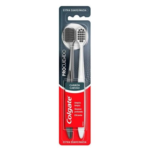 Imagen de CEPILLO DENTAL EXTRA SUAVE COLGATE CARBÓN 2.00 UND