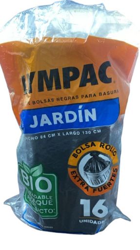 Imagen de BOLSA LYMPAC PARA BASURA JARDIN NEGRA BIODEGRADABLE ROLLO 16.00 UND