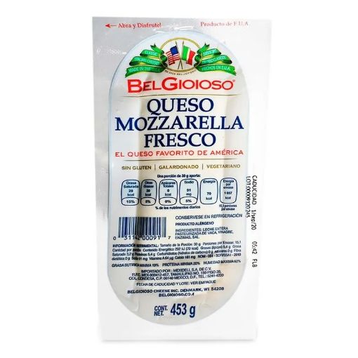 Imagen de QUESO MOZARELLA BELGIOIOSO 453 G