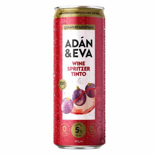 Imagen de BEBIDA ALCOHOLICA ADÁN & EVA WINE SPRITZER TINTO LATA 355.00 ML