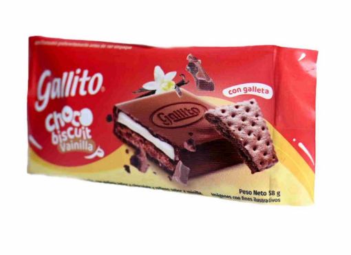 Imagen de CHOCOLATE GALLITO BISCUIT CON GALLETA SABOR A VAINILLA 58.00 G
