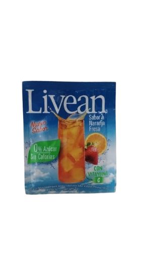 Imagen de BEBIDA LIVEAN EN POLVO 0 AZÚCAR SABOR NARANJA FRESA  7.00 G