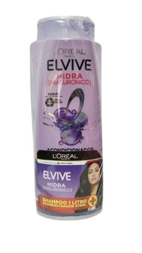 Imagen de OFERTA LOREAL SHAMPOO ELIVIVE HIDRA HIALURONICO 1000 ML + ACONDICIONADOR 370 ML 