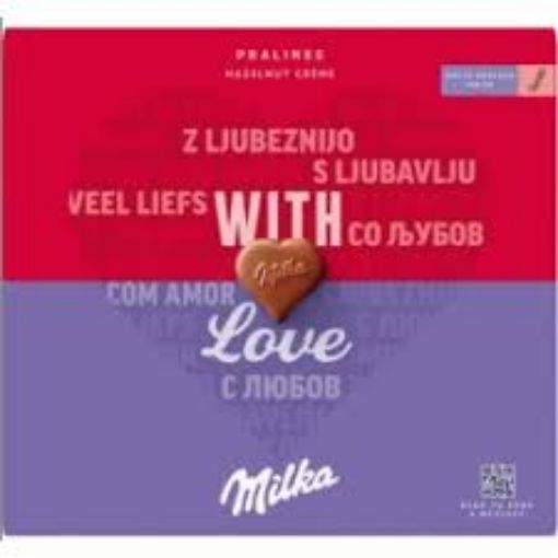 Imagen de CHOCOLATE MILKA EN CORAZONES CON NUECES 110.00 G