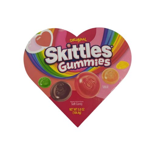 Imagen de GOMITAS SKITTLES GUMMIES CORAZON SAN VALENTIN 164.40 G