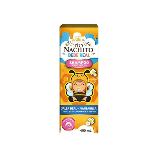 Imagen de SHAMPOO TIO NACHITO CABELLO Y CUERPO JALEA REAL Y MANZANILLA 400.00 ML